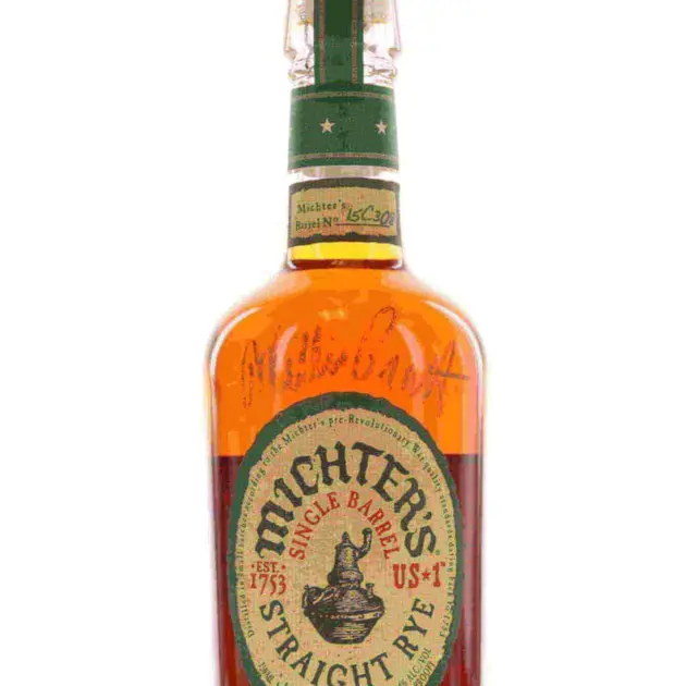Michters Single Barrel Straight Rye 2015 Autographed