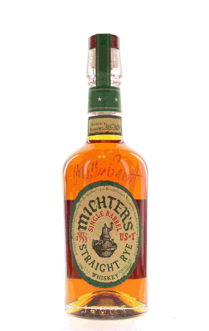 Michters Single Barrel Straight Rye 2015 Autographed