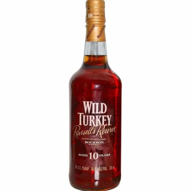 Wild Turkey 10 Year Old Russells Reserve 101 Proof Clear Label